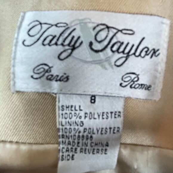 Tally Taylor Skirt Suit Womens 8 Purple Gold Ruffle Bold MOB Special Occassion - Picture 3 of 7